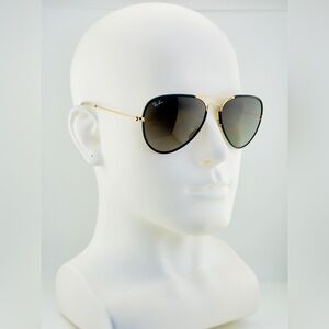 Ray-Ban Aviator Full Color Legend Sunglasses RB3025JM Black&Gold with Gray Lens
